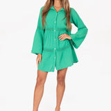 'Alma' Long Sleeve Mini Dress WOMEN'S DRESS for women resort wear - Seaspice Resort Wear