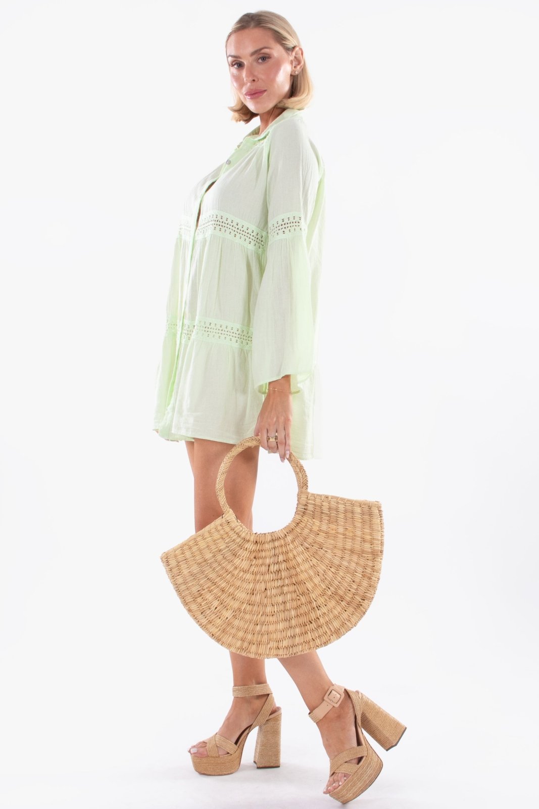 'Alma' Long Sleeve Mini Dress WOMEN'S DRESS for women resort wear - Seaspice Resort Wear