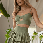 'Amber' Twist Crop Top WOMEN'S TOP for women resort wear - Seaspice Resort Wear