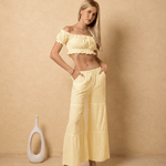 'Amelie' Off Shoulder Crop Top WOMEN'S TOP for women resort wear - Seaspice Resort Wear