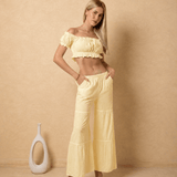 'Amelie' Off Shoulder Crop Top WOMEN'S TOP for women resort wear - Seaspice Resort Wear