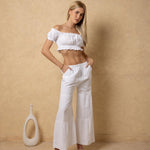 'Amelie' Off Shoulder Crop Top WOMEN'S TOP for women resort wear - Seaspice Resort Wear