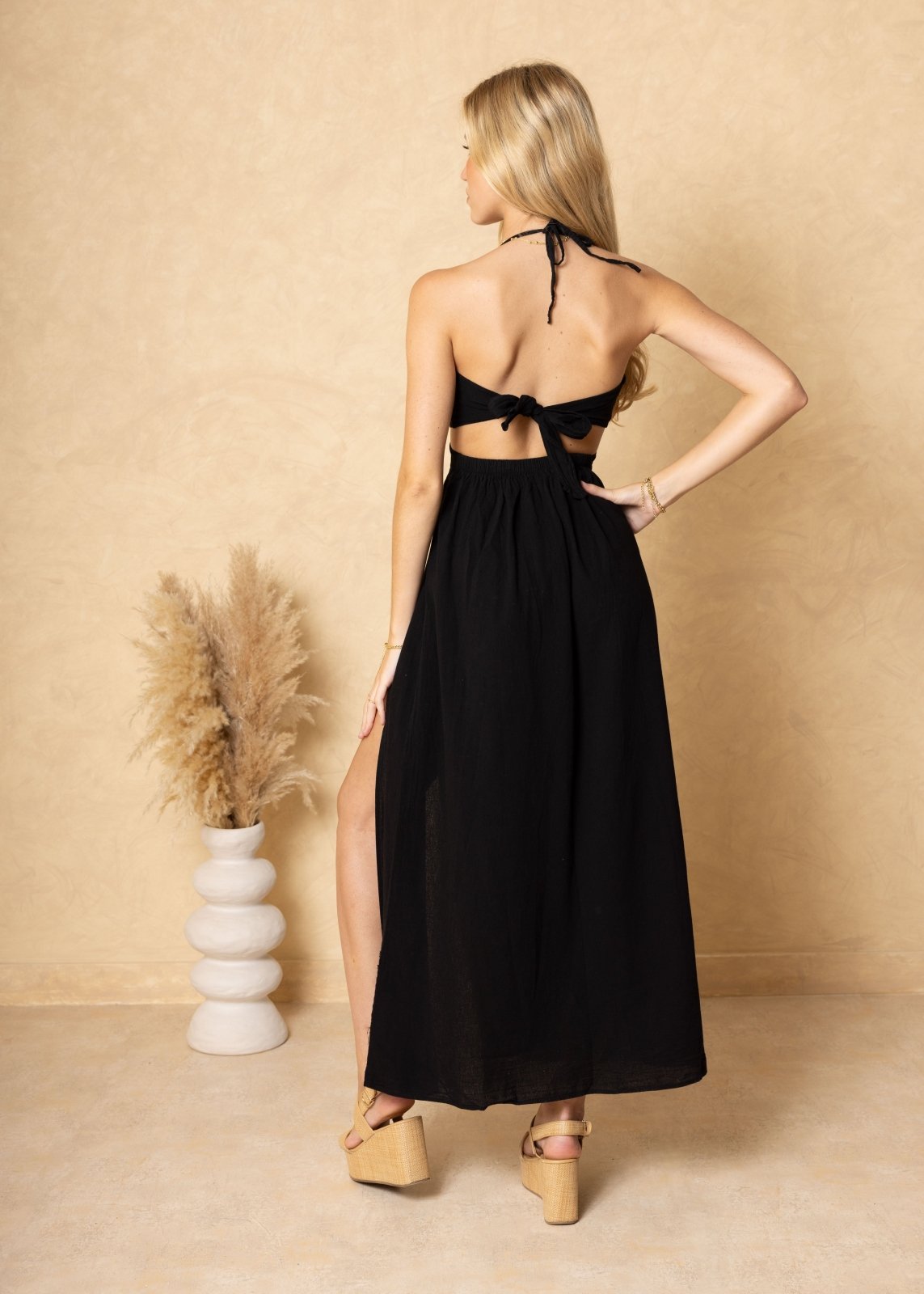 'Aurora' Cut Out Maxi Dress - Seaspice Resort Wear White / SM 'Aurora' Cut Out Maxi Dress - Seaspice Resort Wear White / SM