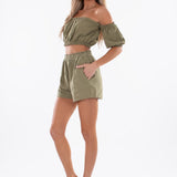 'Ayla' Puffed Sleeve Top WOMEN'S TOP for women resort wear - Seaspice Resort Wear