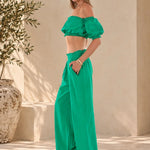 'Ayla' Puffed Sleeve Top WOMEN'S TOP for women resort wear - Seaspice Resort Wear