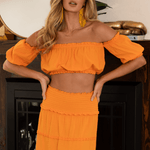 'Ayla' Puffed Sleeve Top WOMEN'S TOP for women resort wear - Seaspice Resort Wear