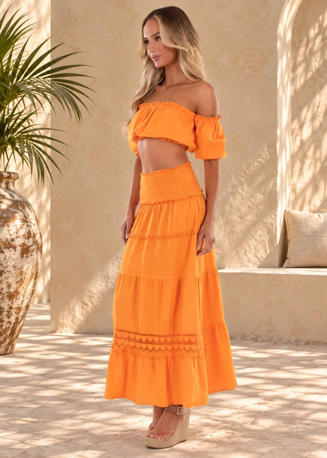 'Ayla' Puffed Sleeve Top WOMEN'S TOP for women resort wear - Seaspice Resort Wear
