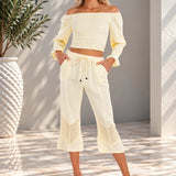 'Belle' Shirred Long Sleeve Top WOMEN'S TOP for women resort wear - Seaspice Resort Wear