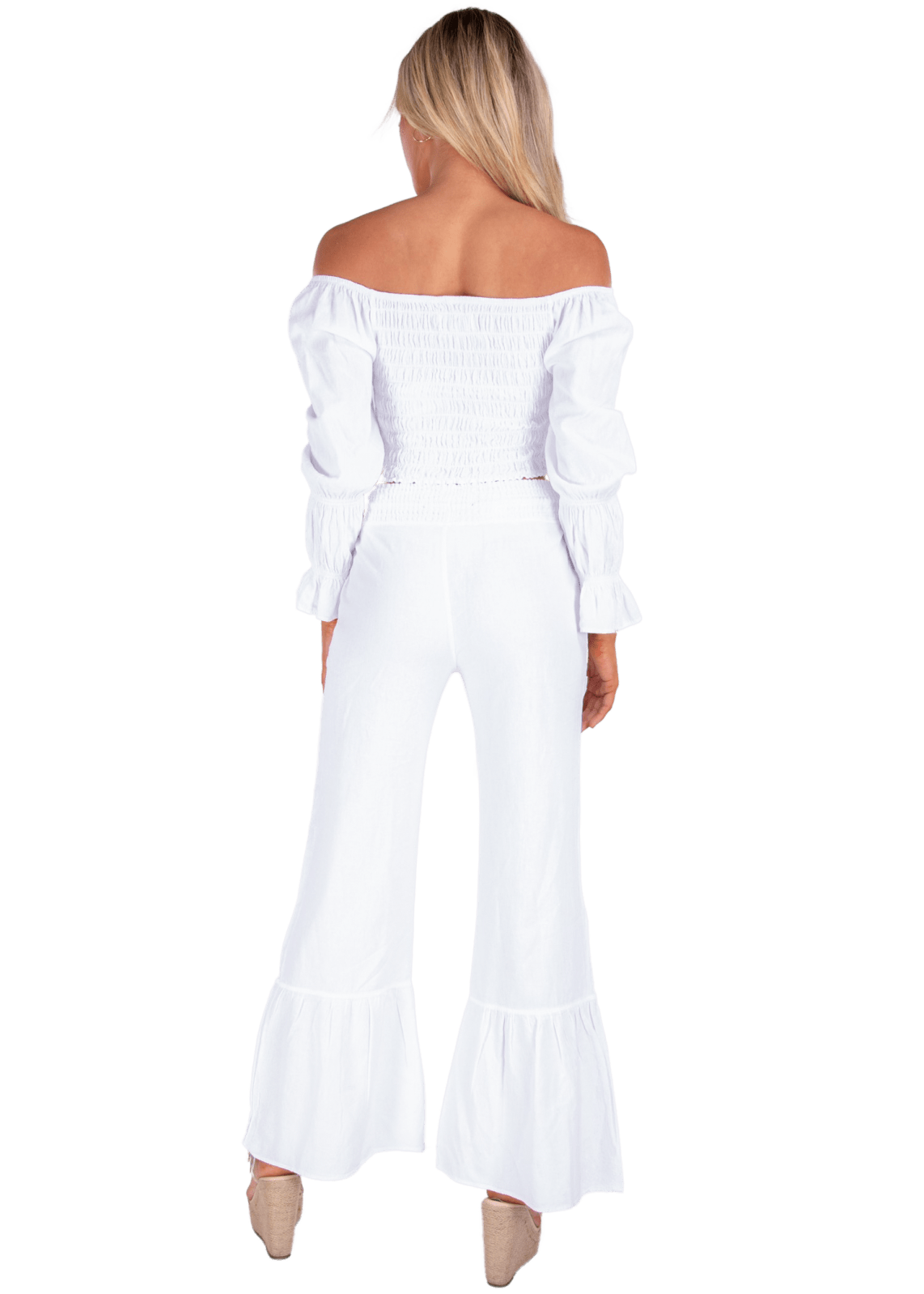 'Belle' Shirred Long Sleeve Top WOMEN'S TOP for women resort wear - Seaspice Resort Wear