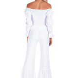 'Belle' Shirred Long Sleeve Top WOMEN'S TOP for women resort wear - Seaspice Resort Wear