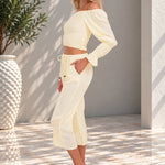 'Belle' Shirred Long Sleeve Top WOMEN'S TOP for women resort wear - Seaspice Resort Wear
