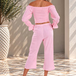 'Belle' Shirred Long Sleeve Top WOMEN'S TOP for women resort wear - Seaspice Resort Wear