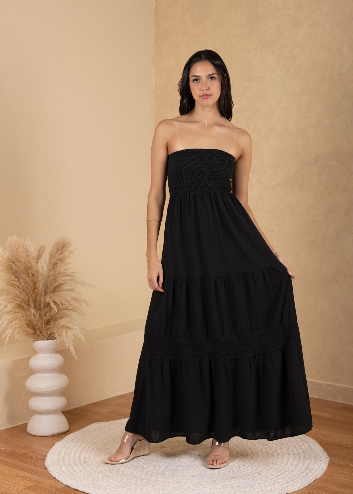 'Bliss' Strapless Maxi Dress - Seaspice Resort Wear Blue / SM 'Bliss' Strapless Maxi Dress - Seaspice Resort Wear Blue / SM
