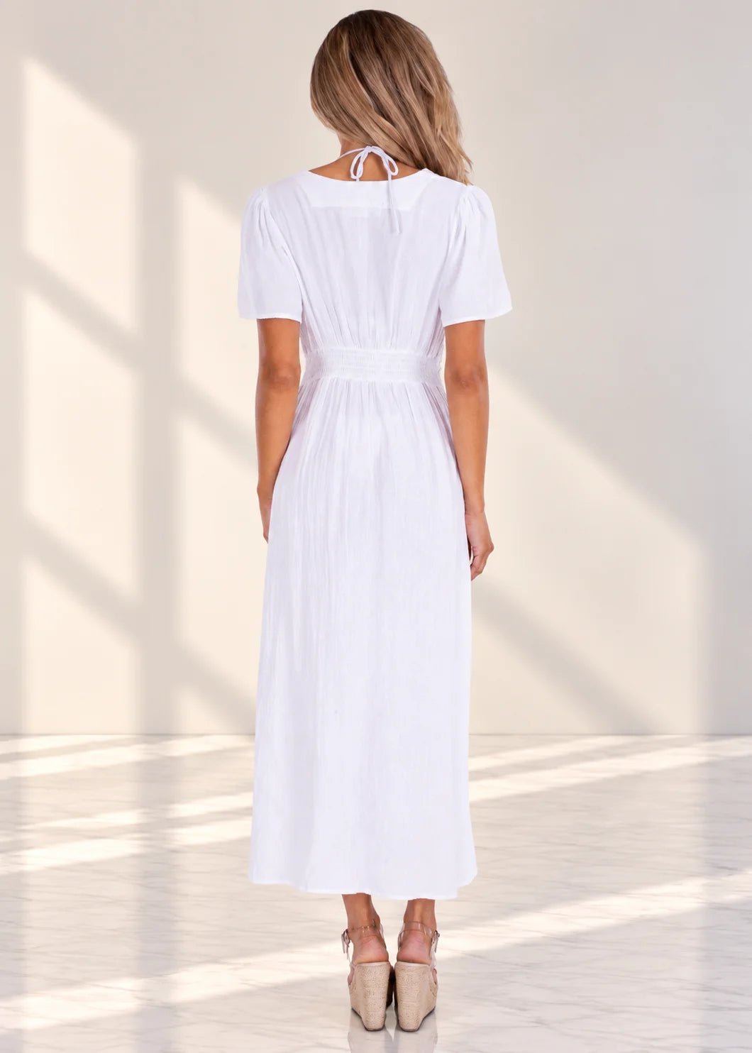 'Bonita' Open Front Cover-Up White WOMEN'S COVER UP for women resort wear - Seaspice Resort Wear