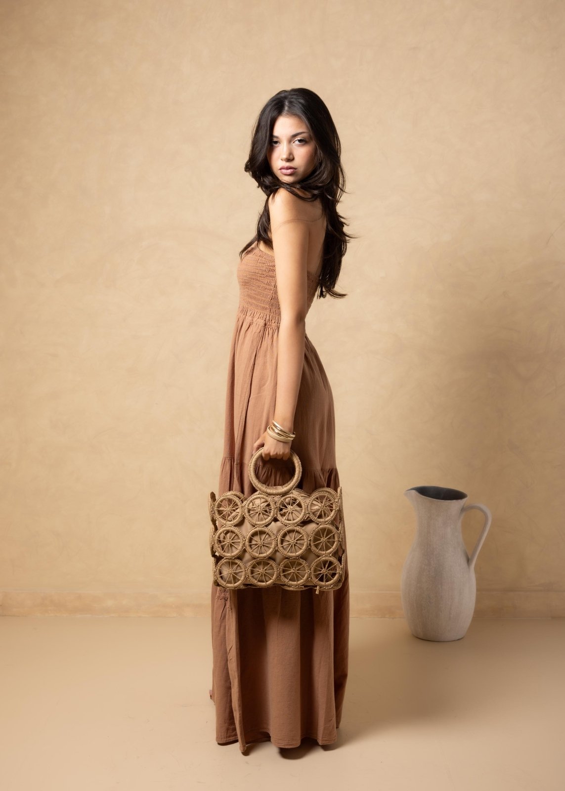 'Briar' Structured Woven Bag - Natural Materials ACCESSORIES for women resort wear - Seaspice Resort Wear