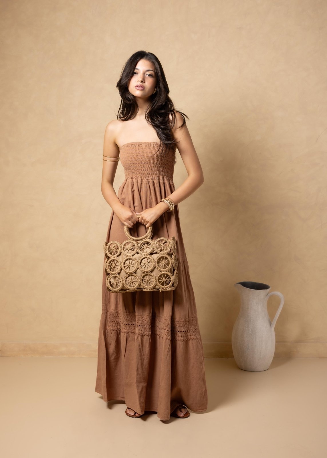 'Briar' Structured Woven Bag - Natural Materials ACCESSORIES for women resort wear - Seaspice Resort Wear