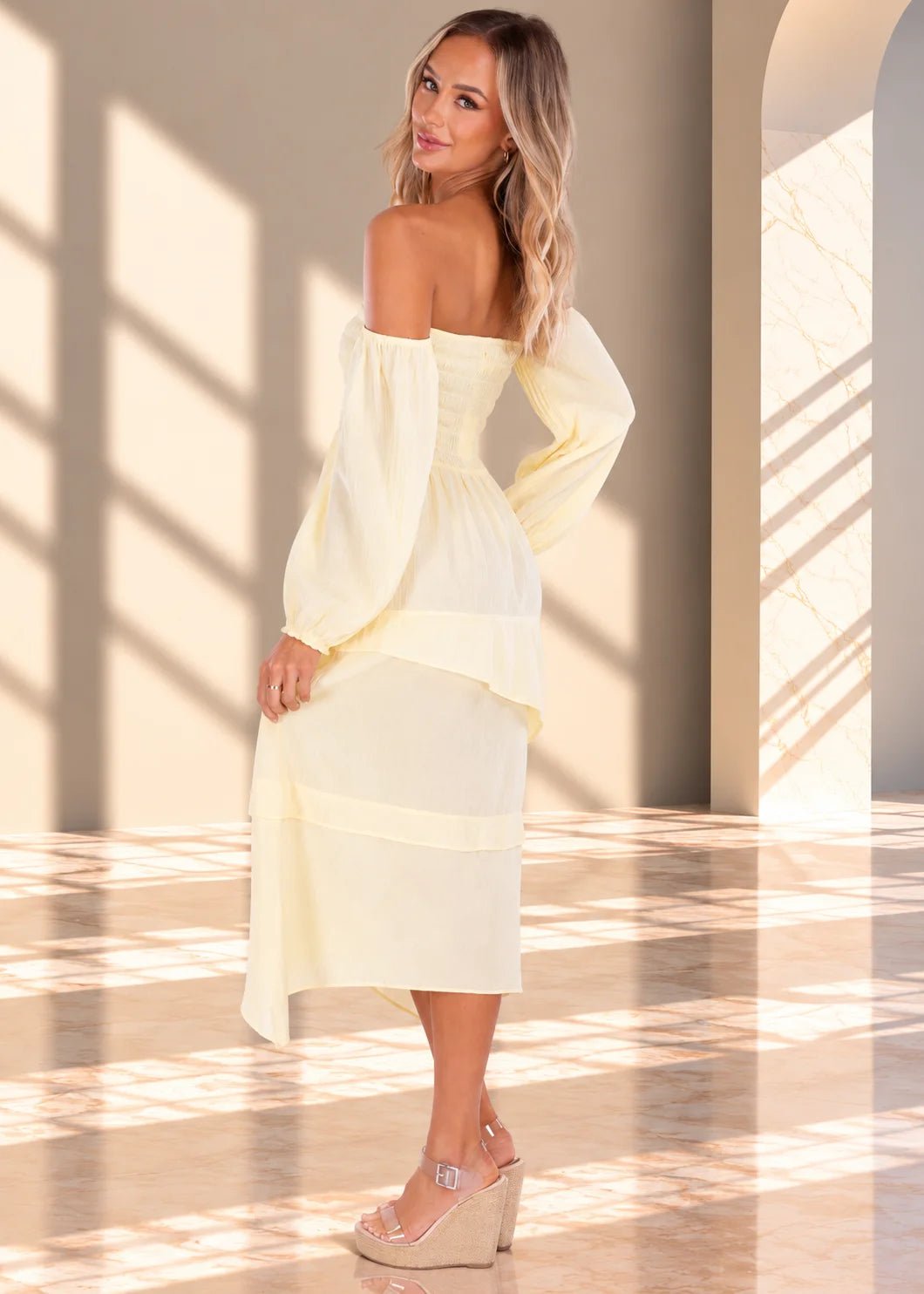 'Calliope' Off Shoulder Midi Dress WOMEN'S DRESS for women resort wear - Seaspice Resort Wear