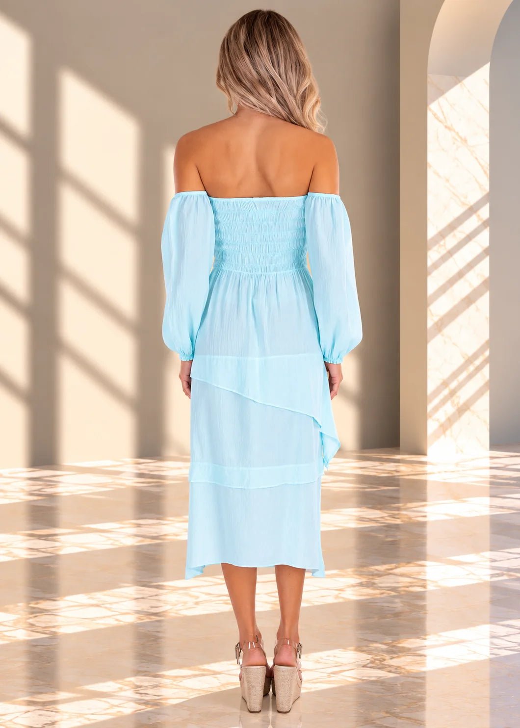 'Calliope' Off Shoulder Midi Dress WOMEN'S DRESS for women resort wear - Seaspice Resort Wear