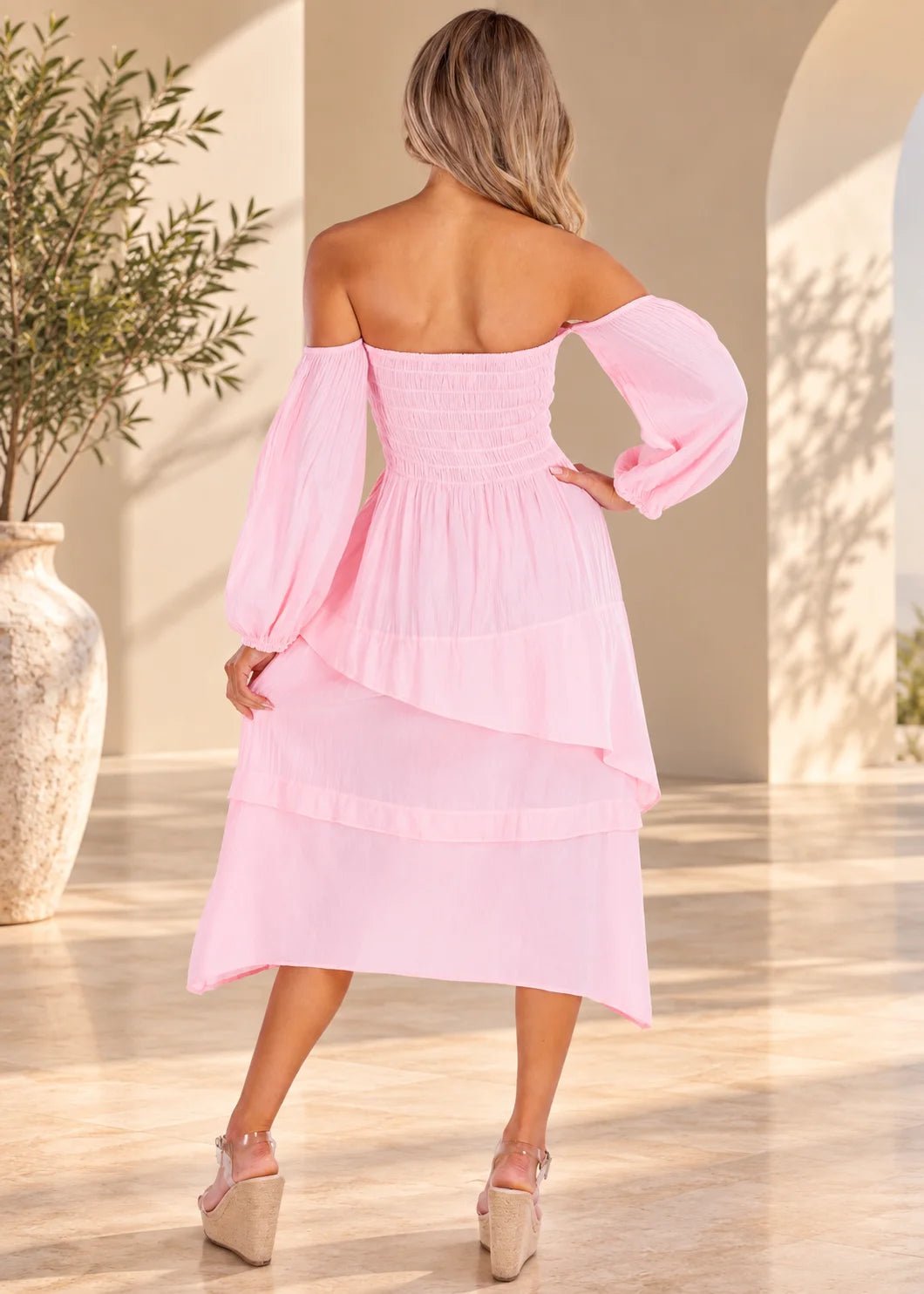 'Calliope' Off Shoulder Midi Dress WOMEN'S DRESS for women resort wear - Seaspice Resort Wear