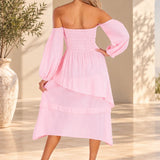 'Calliope' Off Shoulder Midi Dress WOMEN'S DRESS for women resort wear - Seaspice Resort Wear
