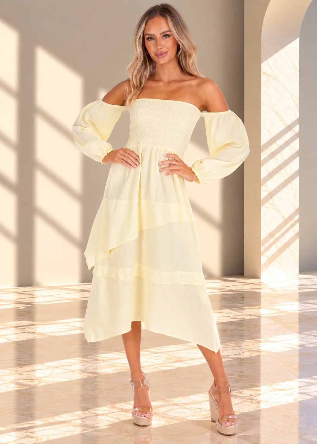 'Calliope' Off Shoulder Midi Dress WOMEN'S DRESS for women resort wear - Seaspice Resort Wear