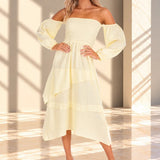 'Calliope' Off Shoulder Midi Dress WOMEN'S DRESS for women resort wear - Seaspice Resort Wear