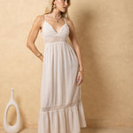 'Carmela' Crochet Trim Maxi Dress WOMEN'S DRESS for women resort wear - Seaspice Resort Wear
