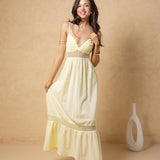 'Carmela' Crochet Trim Maxi Dress WOMEN'S DRESS for women resort wear - Seaspice Resort Wear