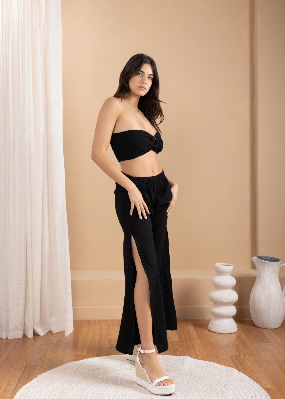 'Celie' Side Slit Pants WOMEN'S PANTS for women resort wear - Seaspice Resort Wear