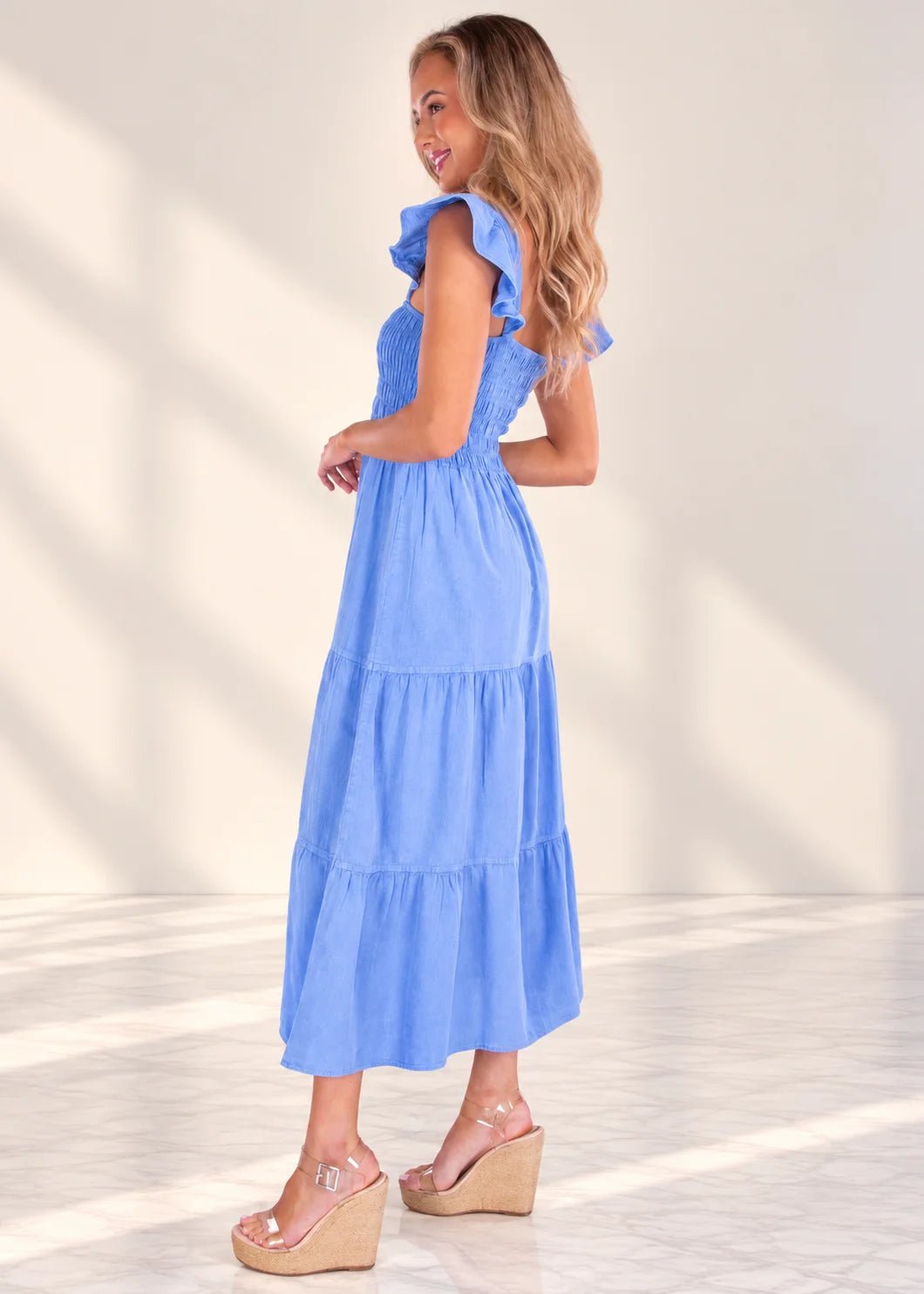 'Christina' Ruffle Sleeve Dress WOMEN'S DRESS for women resort wear - Seaspice Resort Wear