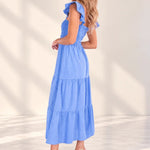 'Christina' Ruffle Sleeve Dress WOMEN'S DRESS for women resort wear - Seaspice Resort Wear