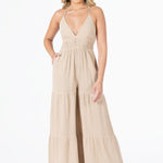 'Clare' Backless Halter Jumpsuit WOMEN'S JUMPSUIT for women resort wear - Seaspice Resort Wear