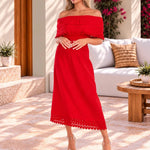 'Constance' Off Shoulder Maxi Dress WOMEN'S DRESS for women resort wear - Seaspice Resort Wear