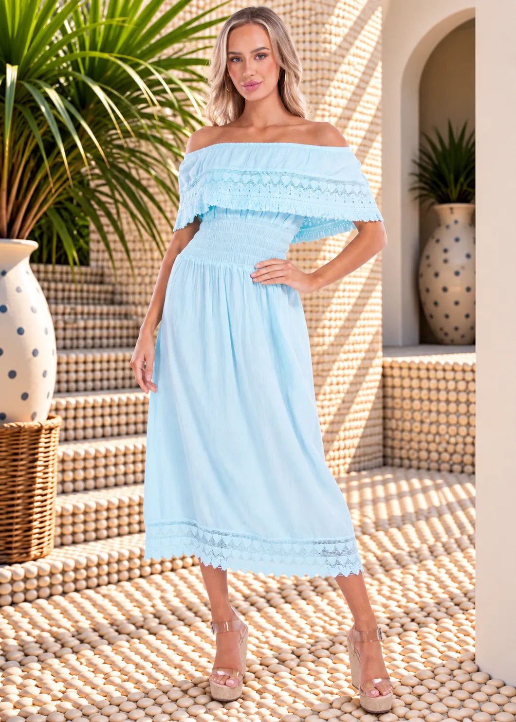 'Constance' Off Shoulder Maxi Dress WOMEN'S DRESS for women resort wear - Seaspice Resort Wear