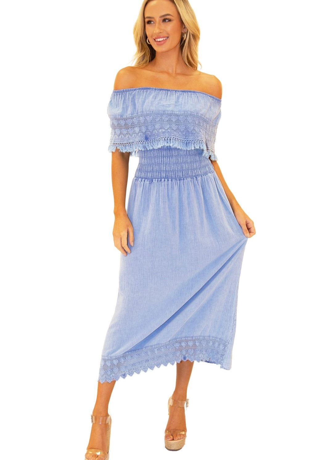 'Constance' Off Shoulder Maxi Dress WOMEN'S DRESS for women resort wear - Seaspice Resort Wear