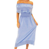 'Constance' Off Shoulder Maxi Dress