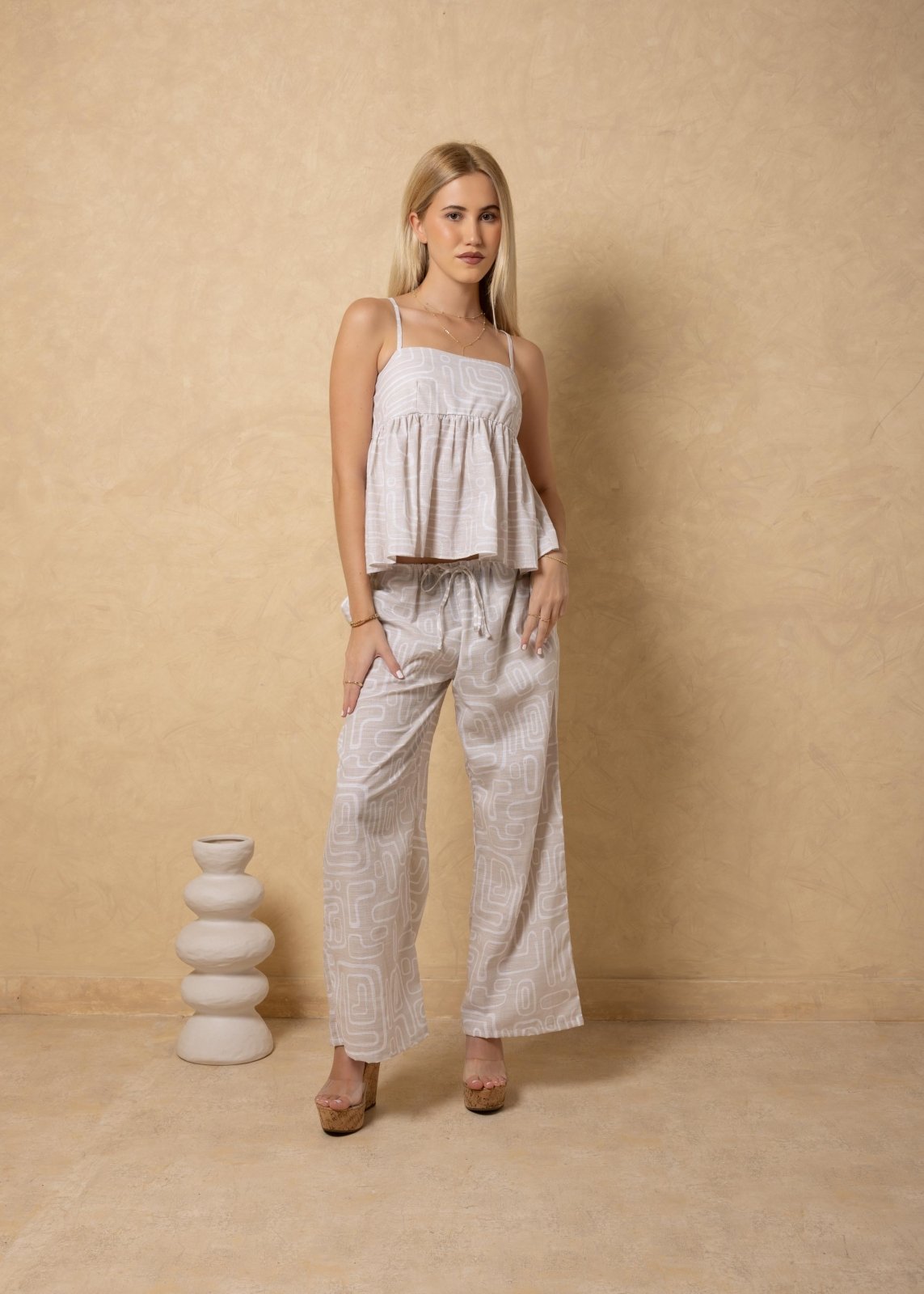 'Corinna' Babydoll Print Top WOMEN'S TOP for women resort wear - Seaspice Resort Wear