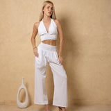 'Elara' Smocked Halter Top WOMEN'S TOP for women resort wear - Seaspice Resort Wear