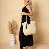 'Elora' Tote Bag Made Of Natural Materials ACCESSORIES for women resort wear - Seaspice Resort Wear