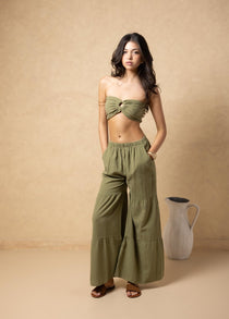 'Emiliana' Tiered Flare Pants WOMEN'S PANTS for women resort wear - Seaspice Resort Wear