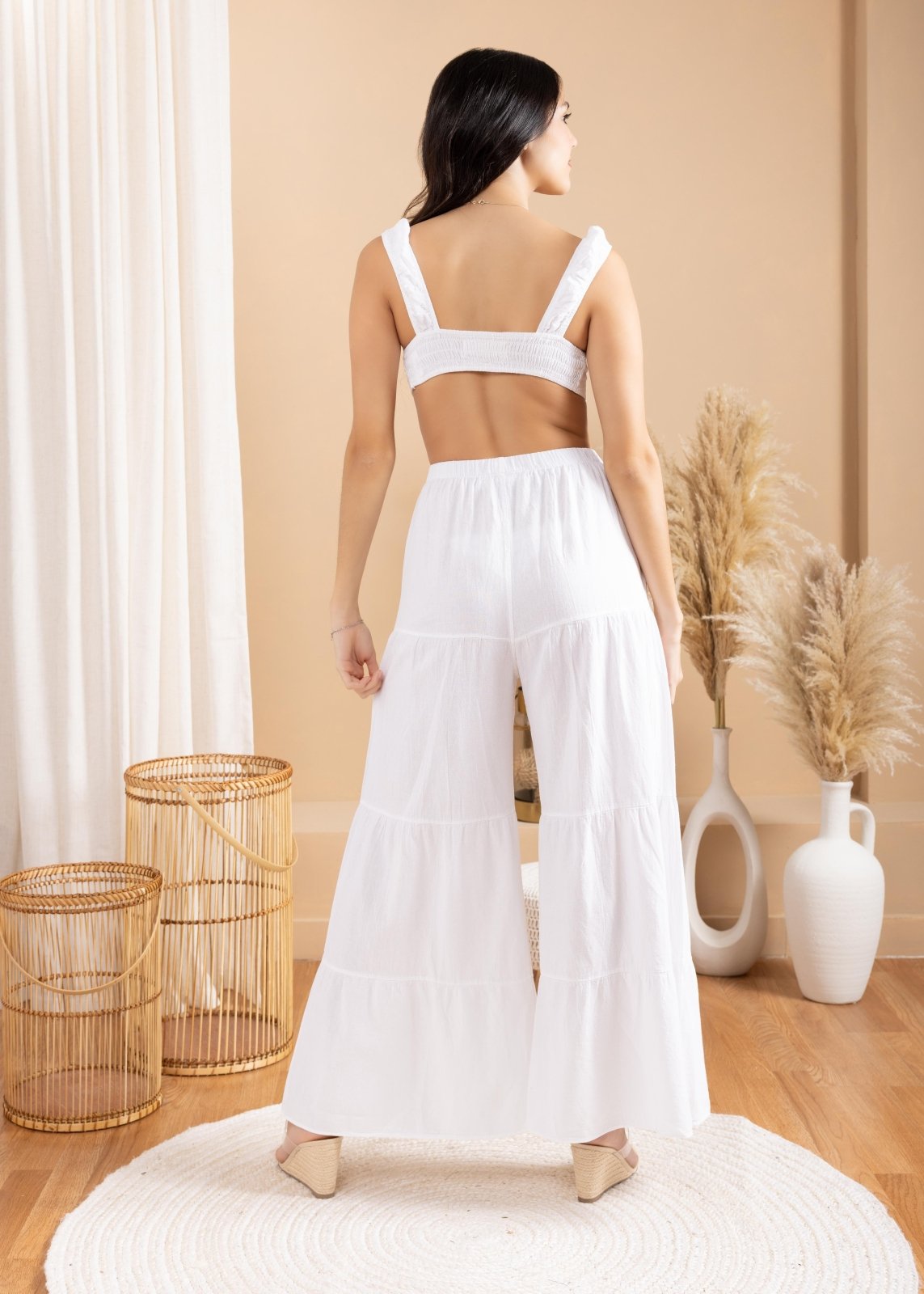 'Emiliana' Tiered Flare Pants WOMEN'S PANTS for women resort wear - Seaspice Resort Wear