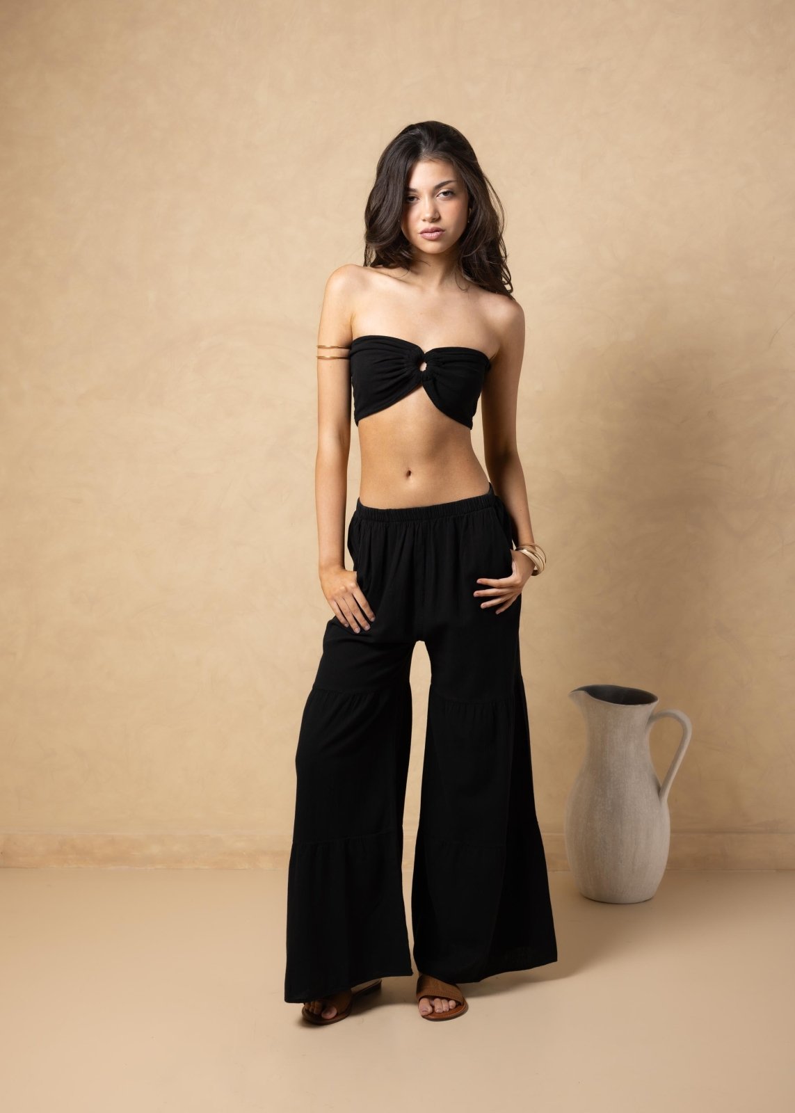 'Emiliana' Tiered Flare Pants WOMEN'S PANTS for women resort wear - Seaspice Resort Wear