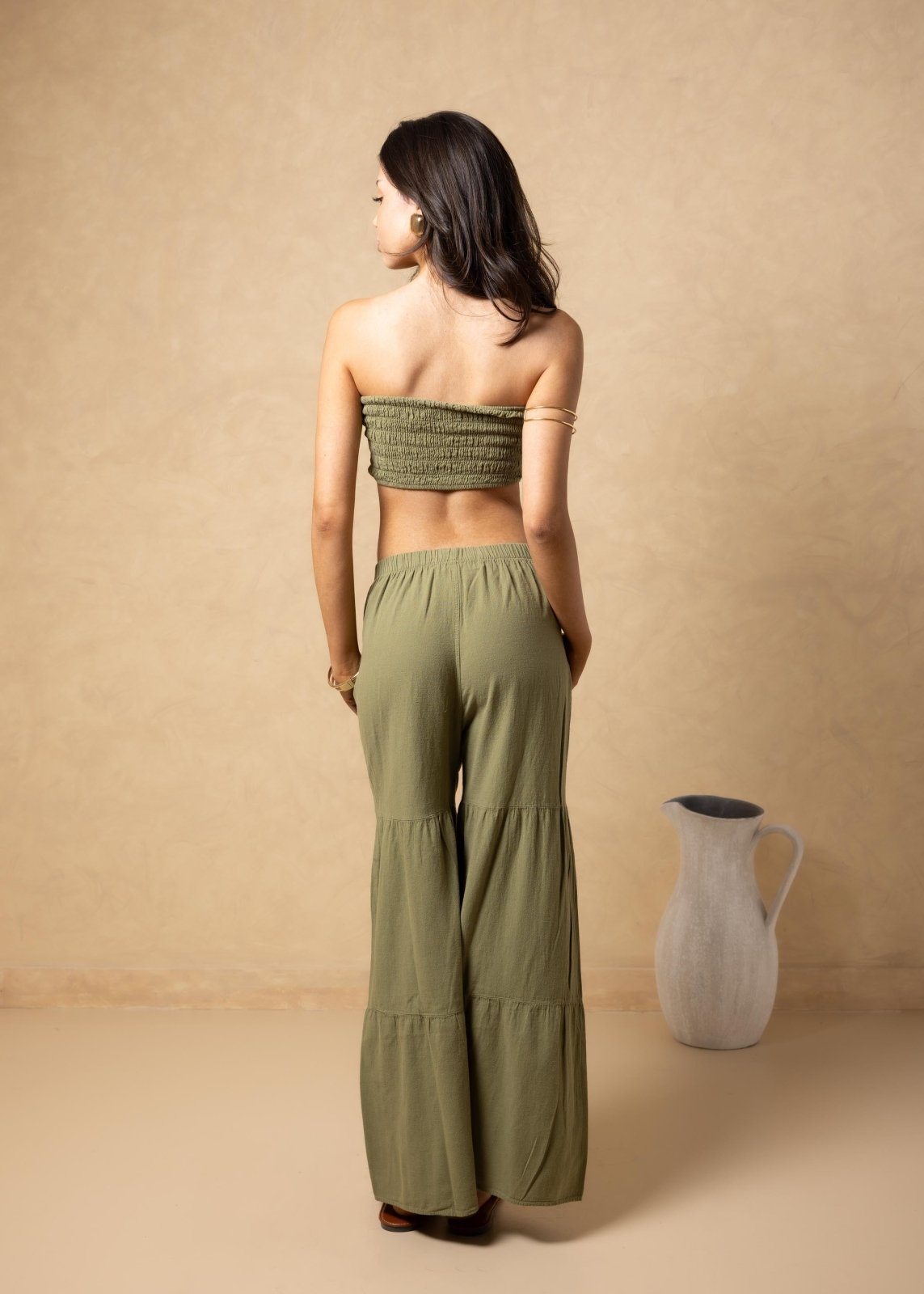 'Emiliana' Tiered Flare Pants WOMEN'S PANTS for women resort wear - Seaspice Resort Wear