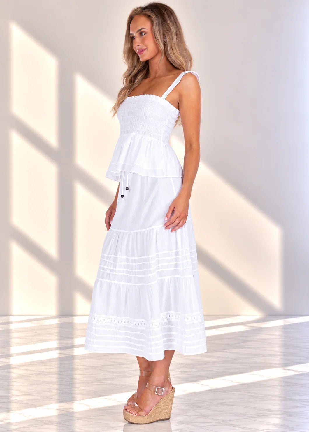 'Felicia' Shirred Top WOMEN'S TOP for women resort wear - Seaspice Resort Wear