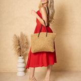 'Fernanda' Tote Bag Made Of Natural Materials ACCESSORIES for women resort wear - Seaspice Resort Wear