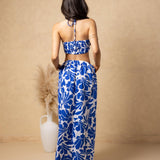 'Flavia' Cutout Print Maxi Dress WOMEN'S DRESS for women resort wear - Seaspice Resort Wear