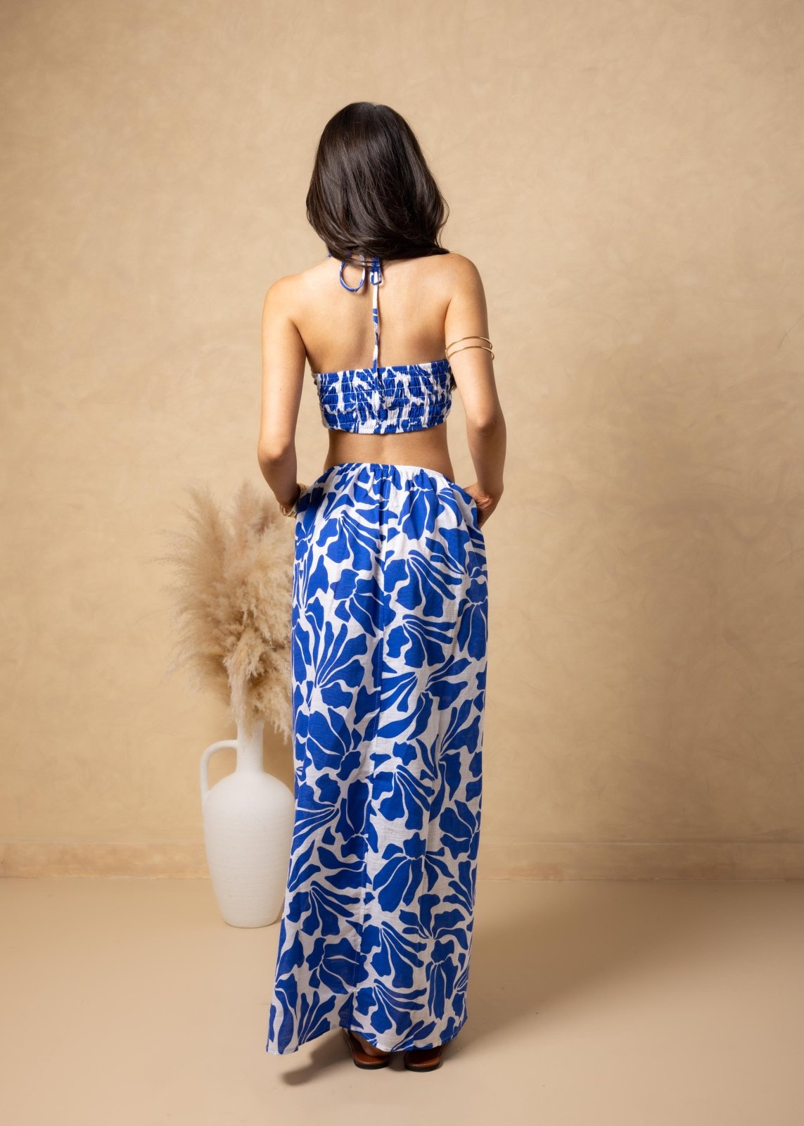 'Flavia' Cutout Print Maxi Dress WOMEN'S DRESS for women resort wear - Seaspice Resort Wear