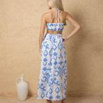 'Flavia' Cutout Print Maxi Dress WOMEN'S DRESS for women resort wear - Seaspice Resort Wear