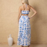 'Flavia' Cutout Print Maxi Dress WOMEN'S DRESS for women resort wear - Seaspice Resort Wear