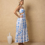 'Flavia' Cutout Print Maxi Dress WOMEN'S DRESS for women resort wear - Seaspice Resort Wear